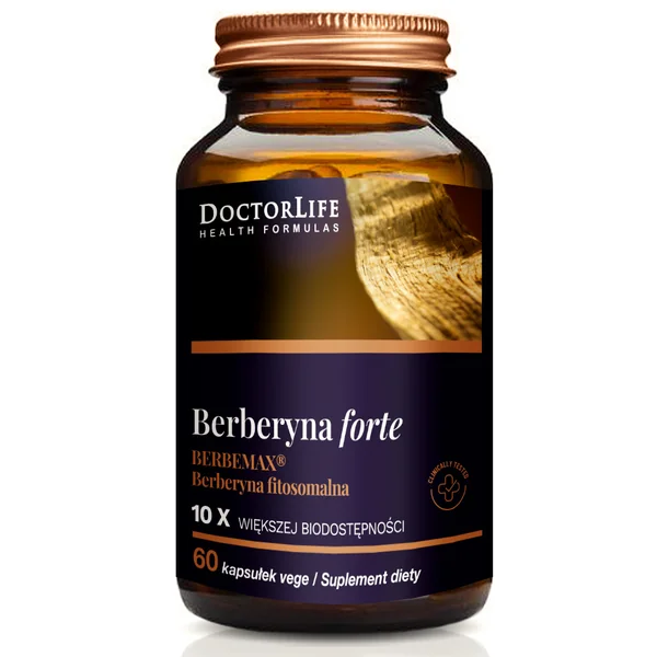 Doctor Life BERBEMAX® Berberin Forte 60 Kapseln – Nahrungsergänzung zur Unterstützung von Stoffwechsel und Blutzuckerregulation