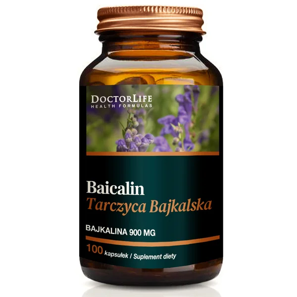 Doctor Life Baikal-Schildkraut 500 mg Kapseln – Nahrungsergänzung für Herzgesundheit und Anti-Aging mit natürlichen Flavonoiden.