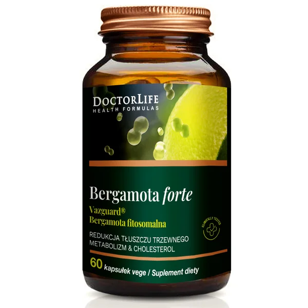 Doctor Life Bergamota Forte Kapseln mit VAZGUARD™ Extrakt zur Unterstützung von Blutzucker, Cholesterin und viszeralem Fett