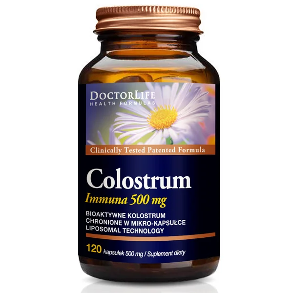 Doctor Life Colostrum Immuna 500 mg Kapseln – Nahrungsergänzung zur Unterstützung des Immunsystems, 120 Kapseln