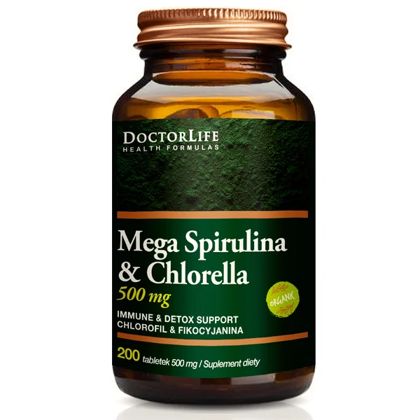 Doctor Life Mega Spirulina & Chlorella 500 mg Tabletten – Bio-Superfood für Energie, Zellschutz und Immunsystem