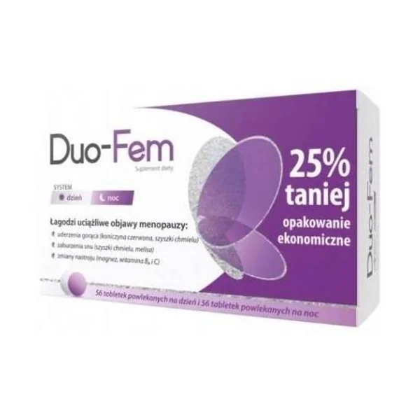 Duo-Fem Tabletten mit Rotklee, Melisse und Hopfen zur natürlichen Unterstützung in den Wechseljahren