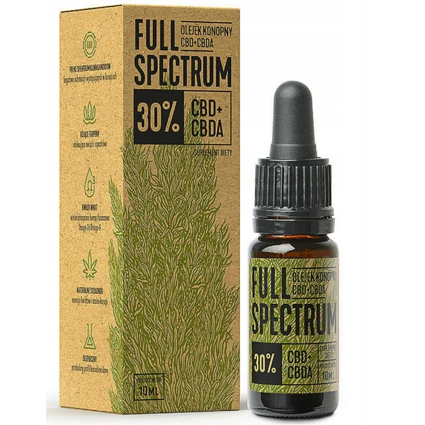 Full Spectrum CBD+CBDA Hanföl 30 %, 10 ml – volles Cannabinoid-Spektrum zur Unterstützung von Wohlbefinden und Entspannung