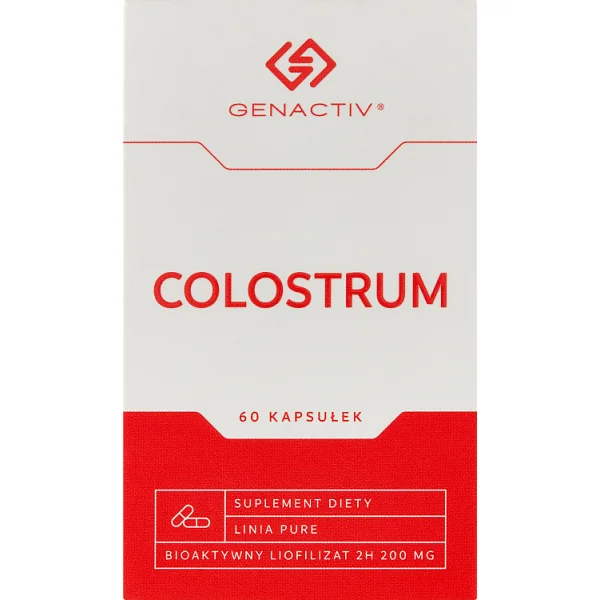 Genactiv Colostrum Nahrungsergänzungsmittel 60 Kapseln für Immunsystem, Vitalität und Darmgesundheit