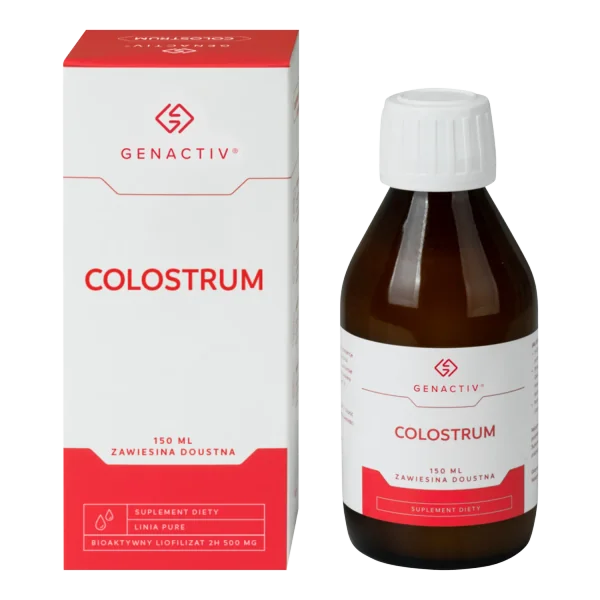 Genactiv Colostrum, 150 ml orale Suspension – Nahrungsergänzung mit bioaktivem Rinderkolostrum zur Unterstützung des Immunsystems für Kinder und Erwachsene