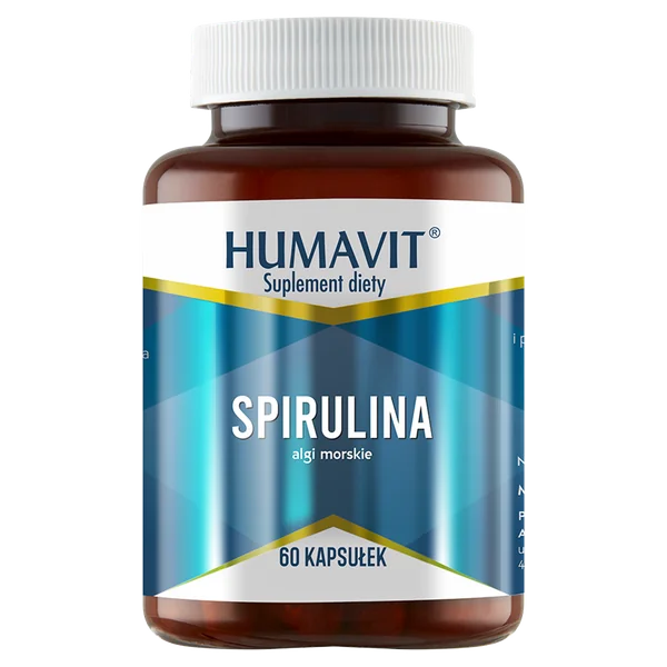Humavit Spirulina 60 Kapseln – natürliche Algenkapseln reich an Protein, Eisen und B-Vitaminen für Gesundheit und Vitalität