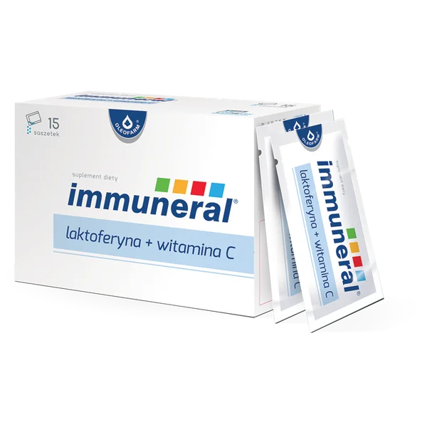 Immuneral Nahrungsergänzung mit Lactoferrin und Vitamin C, 15 Beutel für Immunsystemunterstützung