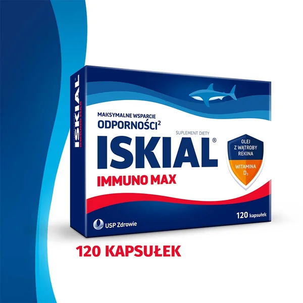 Iskial Max 120 Kapseln – Nahrungsergänzung mit Hai-Leberöl und Vitamin D3 für Immunsystem und Knochengesundheit