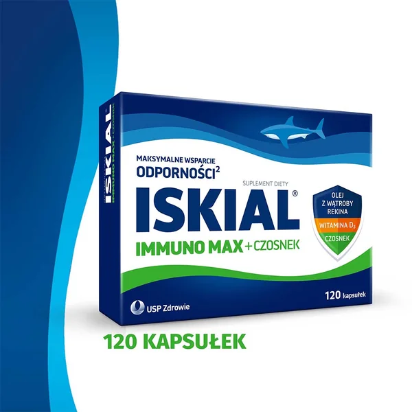 Iskial Max + Knoblauch Kapseln – Nahrungsergänzung mit Haifischleberöl, Vitamin D3 und geruchlosem Knoblauch zur Unterstützung des Immunsystems