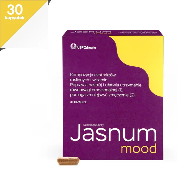 Jasnum Mood Nahrungsergänzung für Frauen in den Wechseljahren mit Safran, Vitamin B6 und B12 zur Unterstützung von Stimmung und Energie