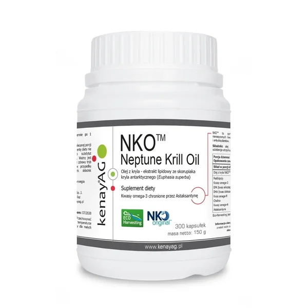 KenayAG NKO Krillöl 60 Kapseln, reich an Omega-3-Fettsäuren, Phospholipiden und Astaxanthin, Nahrungsergänzungsmittel