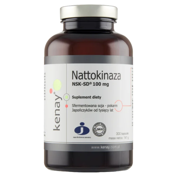 KenayAG Nattokinase NSK-SD 100 mg, 300 Kapseln – Nahrungsergänzung zur Unterstützung der Blutgerinnung