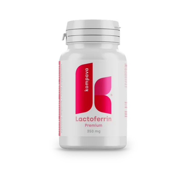 Kompava Lactoferrin Premium 350 mg, 30 pflanzliche Kapseln, Nahrungsergänzung zur Unterstützung von Immunsystem, Eisen und Haut