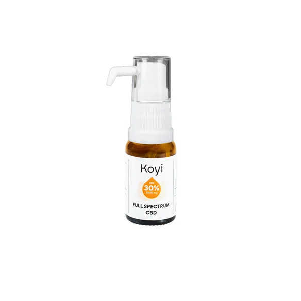 Koyi CBD Hanföl 30 % – starkes Vollspektrum Hanföl in 10 ml Glasflasche mit Pipette