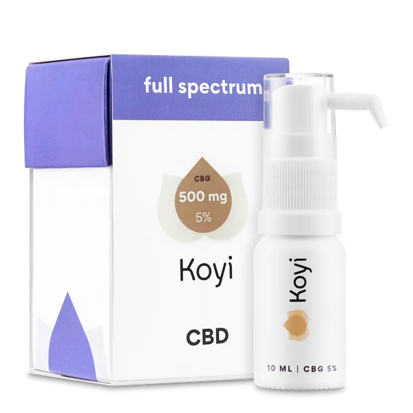 Koyi CBG 5 % + CBD 2,5 % Hanföl – 10 ml Flasche mit Full-Spectrum-Cannabinoiden
