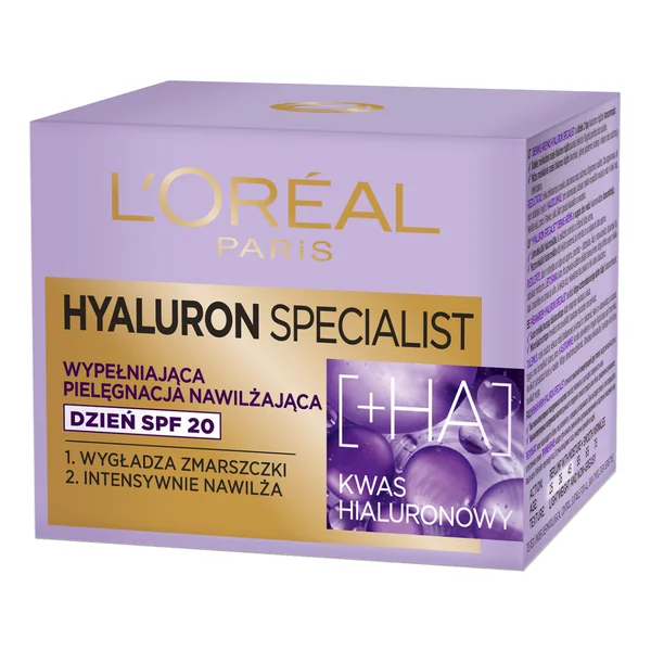 L’Oréal Hyaluron Specialist Tagescreme SPF20, 50 ml – feuchtigkeitsspendende Creme zur Glättung von Falten und Auffüllung der Haut