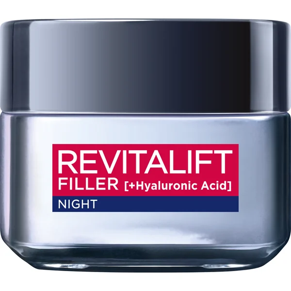 L’Oréal Paris Revitalift Filler Anti-Age Nachtcreme 50 ml für glatte, straffe und sichtbar faltenreduzierte Haut