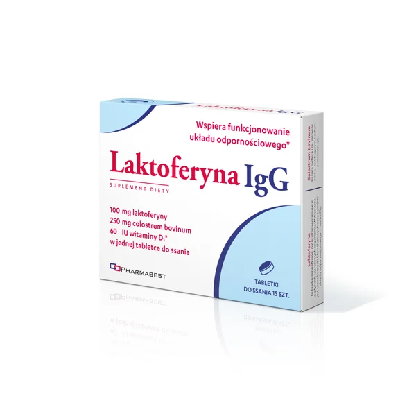Lactoferrin IgG 15 Lutschtabletten – Nahrungsergänzung mit Lactoferrin, Colostrum und Vitamin D3 zur Stärkung des Immunsystems.