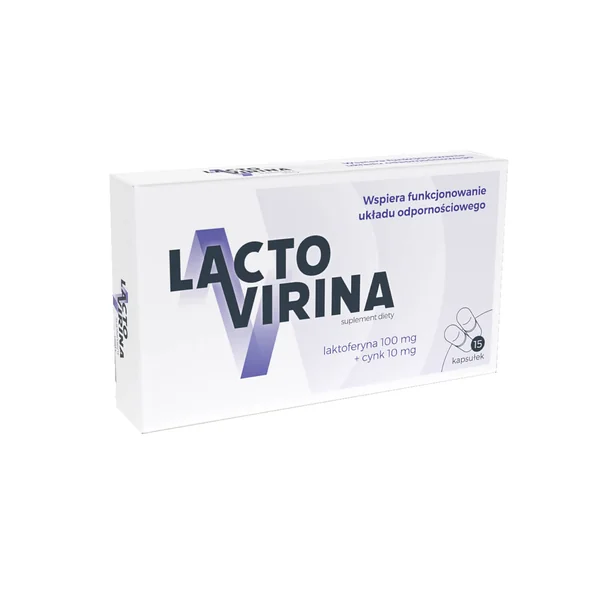 Lactovirina Nahrungsergänzung mit Laktoferrin und Zink, 15 Kapseln für Immunsystem und Gesundheit