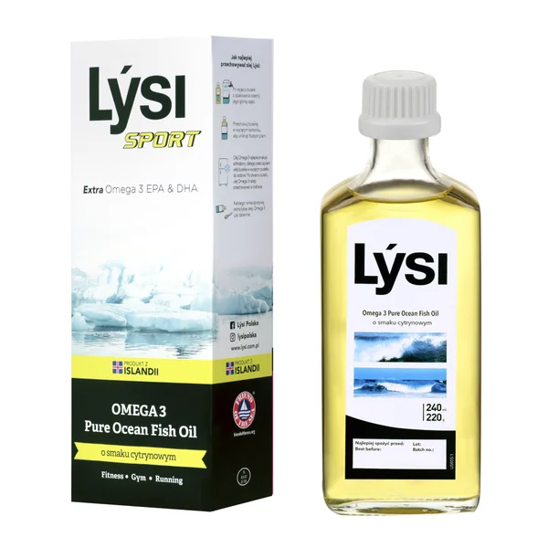 Lýsi Sport Omega-3 Pure Ocean Fischöl 240 ml mit DHA und EPA aus Pazifik- und Atlantikfischöl