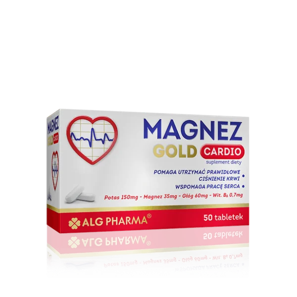 Magnez Gold Cardio 50 Tabletten – Magnesium, Kalium und Weißdorn für Herz-Kreislauf und Vitalität