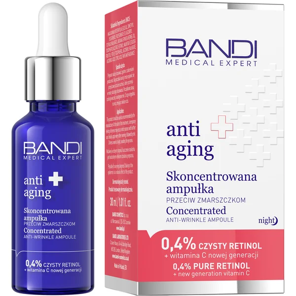 Bandi Anti-Aging Ampulle 0,4 % Retinol und Vitamin C für straffe, glatte und gepflegte Haut