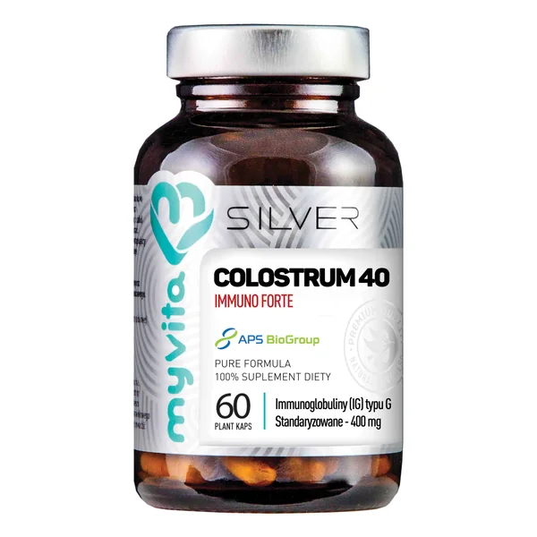 MyVita Silver Colostrum 40 Immuno Forte 60 Kapseln – Rinderkolostrum zur natürlichen Unterstützung des Immunsystems