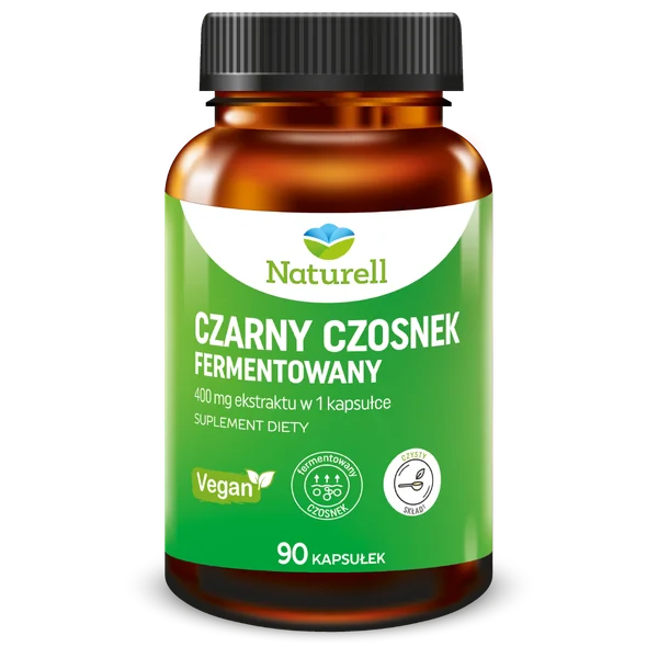 Naturell fermentierter schwarzer Knoblauch Kapseln, 90 Stück, Supplement für Immunsystem und Herzgesundheit
