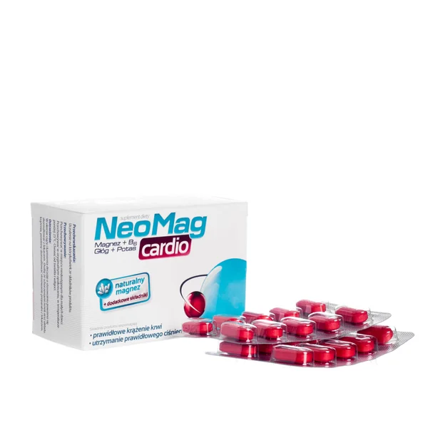 NeoMag Cardio 50 Tabletten – Nahrungsergänzungsmittel mit Magnesium, Vitamin B6, Kalium und Weißdorn zur Unterstützung von Herz und Kreislauf