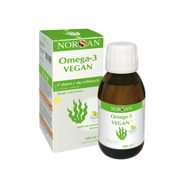 NORSAN Omega-3 Vegan Öl – pflanzliches Algenöl mit Omega-3 Fettsäuren in 100 ml Flasche