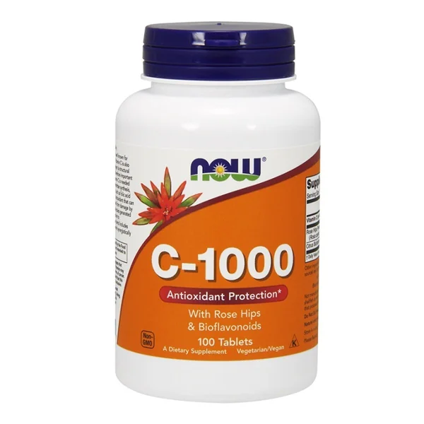 Now Foods Vitamin C 1000 mg mit Hagebutte und Bioflavonoiden, 250 Tabletten – Nahrungsergänzung für Immunsystem, antioxidativen Schutz und Kollagenbildung