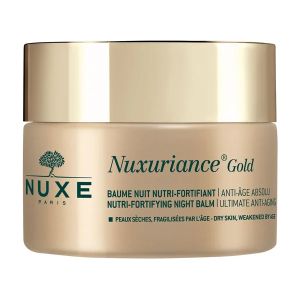 Nuxe Nuxuriance Gold nährender und stärkender Nachtbalsam 50 ml, glättet Falten und pflegt trockene und empfindliche Haut über Nacht