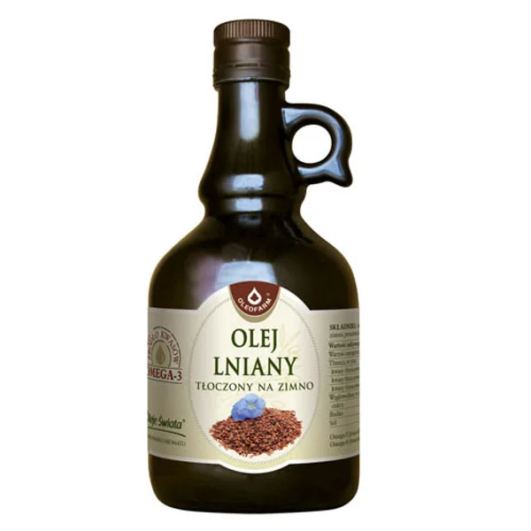 Oleje Świata Leinöl kaltgepresst 250 ml – Quelle von Omega-3-Fettsäuren für Salate, Rohkost und gesunde Ernährung