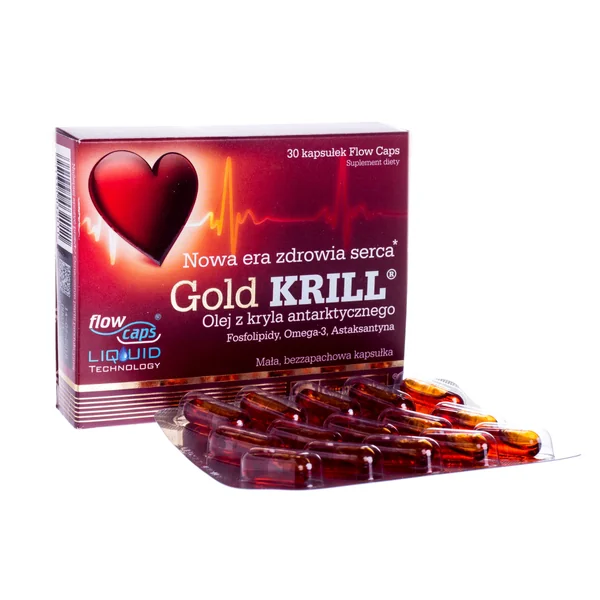 Olimp Gold Krill 30 Kapseln – Krillöl aus Euphausia superba mit Omega-3-Fettsäuren in phospholipidgebundener Form und natürlichem Astaxanthin