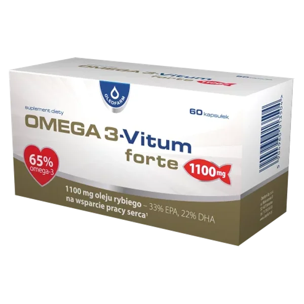 Omega 3-Vitum Forte Kapseln – Fischöl mit Omega-3 und Vitamin E für Herz, Gehirn und Sehkraft