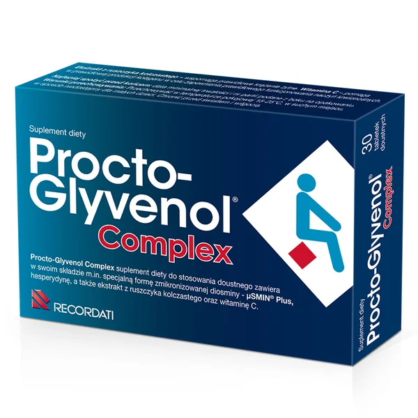 Procto-Glyvenol Complex Tabletten mit Diosmin und Vitamin C zur Unterstützung gesunder Blutgefäße und Linderung von Hämorrhoiden