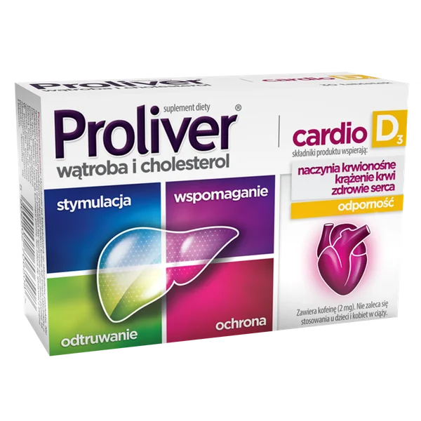 Proliver Cardio D3 30 Tabletten – Nahrungsergänzung zur Unterstützung von Leber, Herz und Cholesterinspiegel mit Vitamin D3