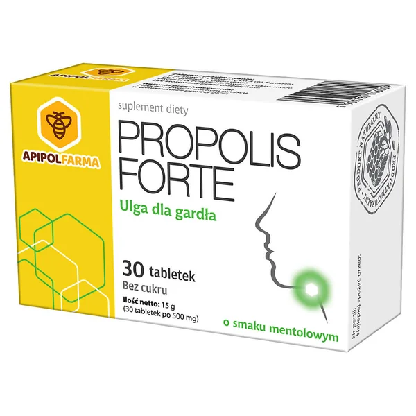 Propolis Forte Menthol Lutschtabletten, 30 Stück, Nahrungsergänzung zur Unterstützung gesunder Mundschleimhäute und zur Linderung von Halsbeschwerden