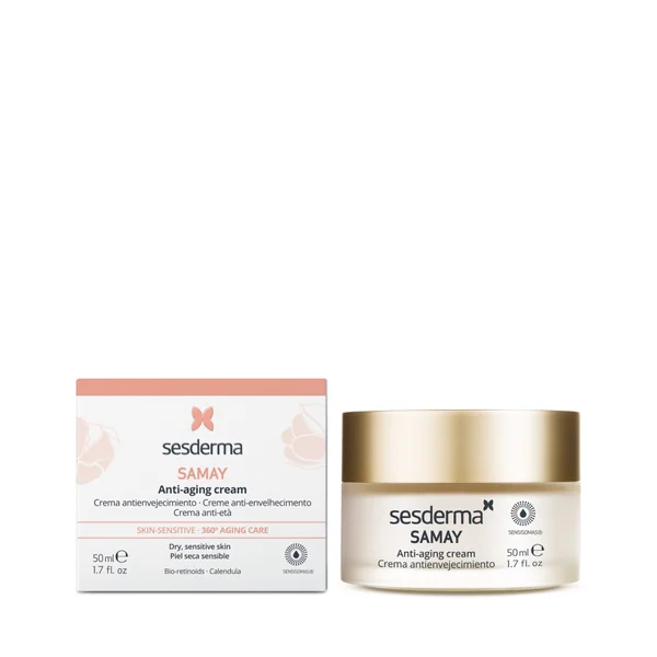 Sesderma Samay Anti-Aging-Creme 50 ml für trockene, empfindliche Haut zur Faltenreduzierung und Feuchtigkeitspflege