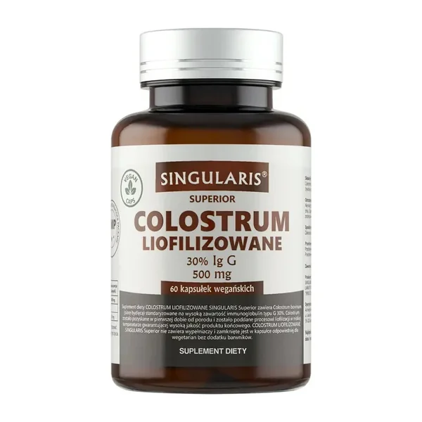 Singularis Superior Colostrum 30% IgG, 500 mg, 60 Kapseln – Nahrungsergänzung zur Unterstützung des Immunsystems