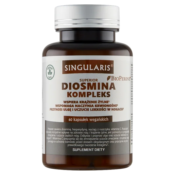 Singularis Superior Diosmin-Komplex, 60 Kapseln zur Unterstützung der venösen Durchblutung und Linderung schwerer Beine