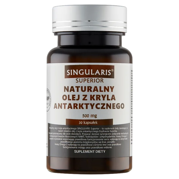 Flasche Singularis Superior Natürliches Antarktisches Krillöl, 30 Kapseln – Nahrungsergänzung mit Omega-3, Phospholipiden und Phosphatidylcholin