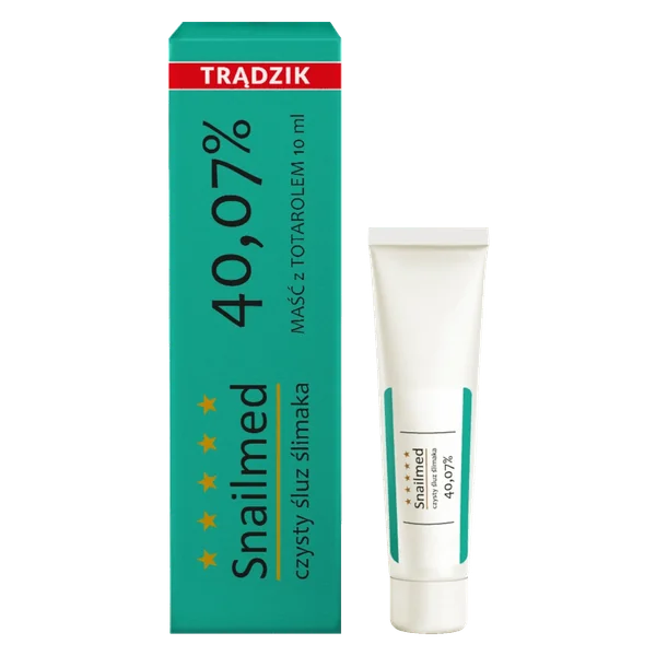 Snailmed Salbe 40 % Schneckenschleim, 10 ml, regenerierende und feuchtigkeitsspendende Creme für Gesicht und empfindliche Haut