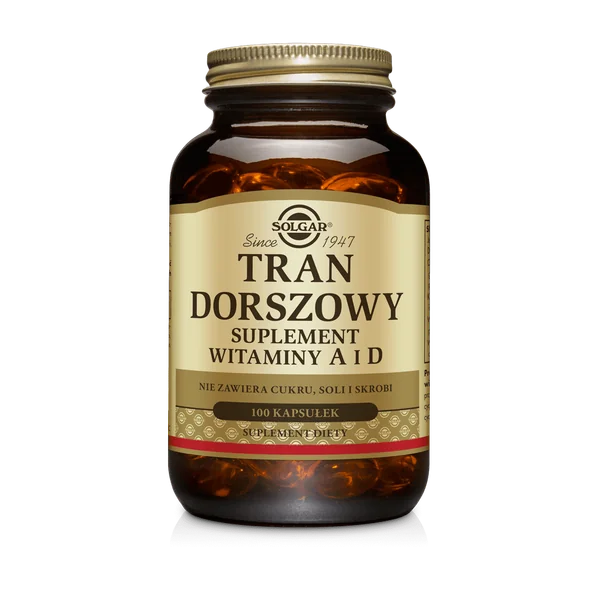 Solgar Norwegisches Kabeljau-Leberöl 100 Kapseln – Omega-3 Supplement mit Vitamin A und D