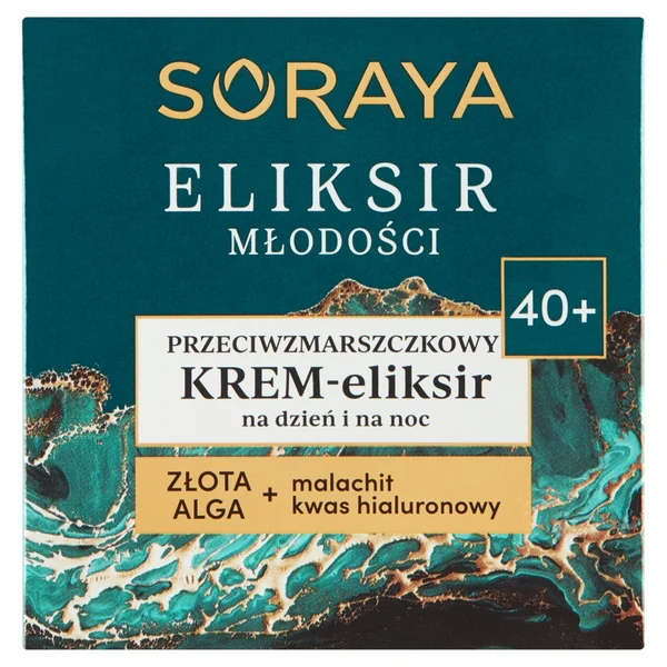 Soraya Eliksir Młodości Anti-Aging Creme 40+ im 50-ml-Tiegel, straffend und feuchtigkeitsspendend für reife Haut.