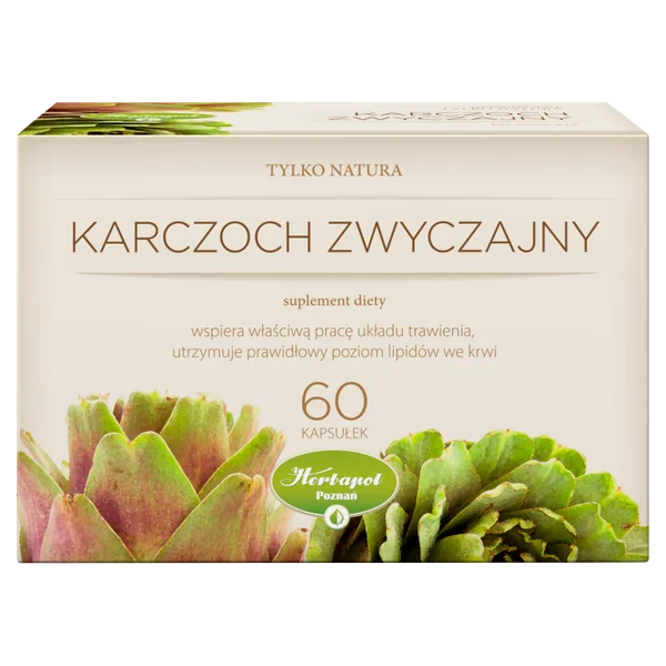 Tylko Natura Artischocke, 60 Kapseln – Nahrungsergänzung mit Artischocken-Extrakt zur Unterstützung von Leber, Verdauung und Cholesterinspiegel