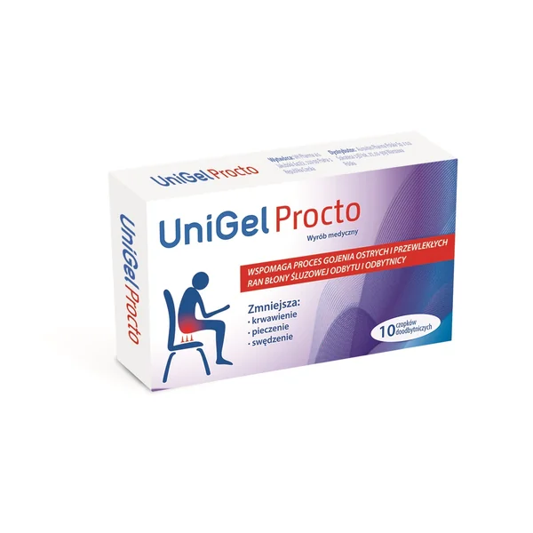 UniGel Procto Rektalzäpfchen – medizinisches Produkt zur Heilung von Hämorrhoiden und Analfissuren, 10 Stück