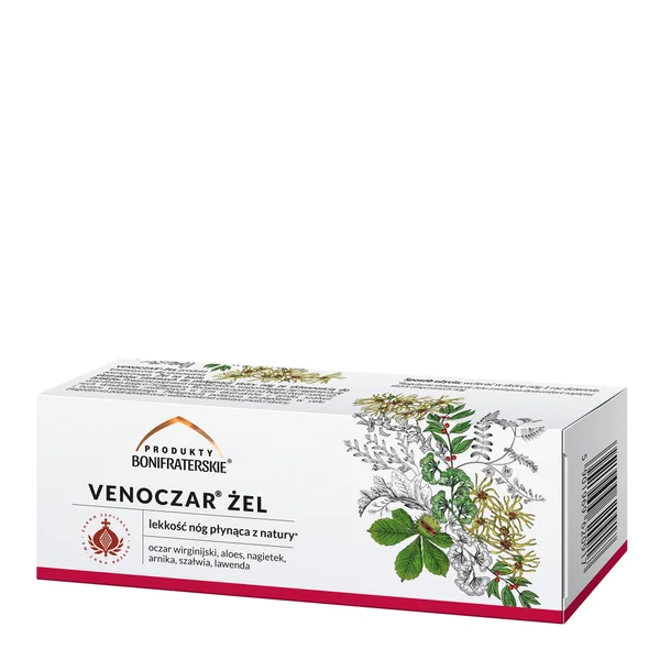 Venoczar Gel 75 g – pflegendes Gel mit Arnika, Ringelblume und Aloe zur Linderung müder Beine und Unterstützung der Venen