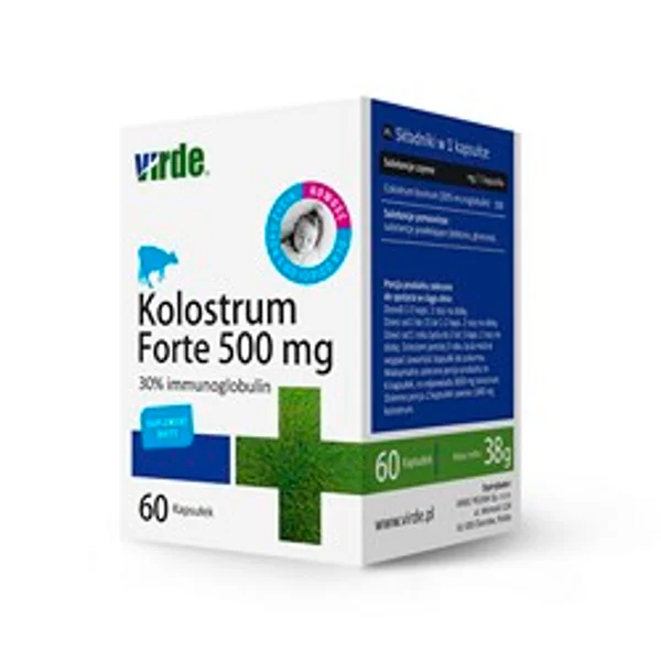 Virde Kolostrum Forte, 60 Kapseln – Nahrungsergänzung mit Rinderkolostrum zur Unterstützung des Immunsystems