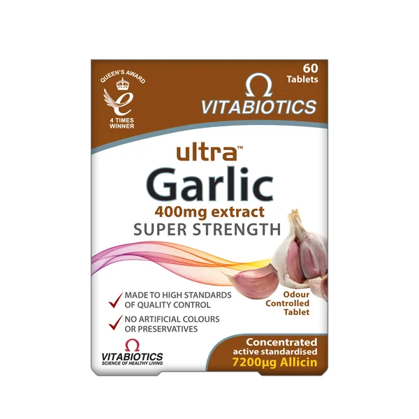 Vitabiotics Ultra Garlic 60 Tabletten – geruchsfreie Knoblauchtabletten für Herz und Immunsystem